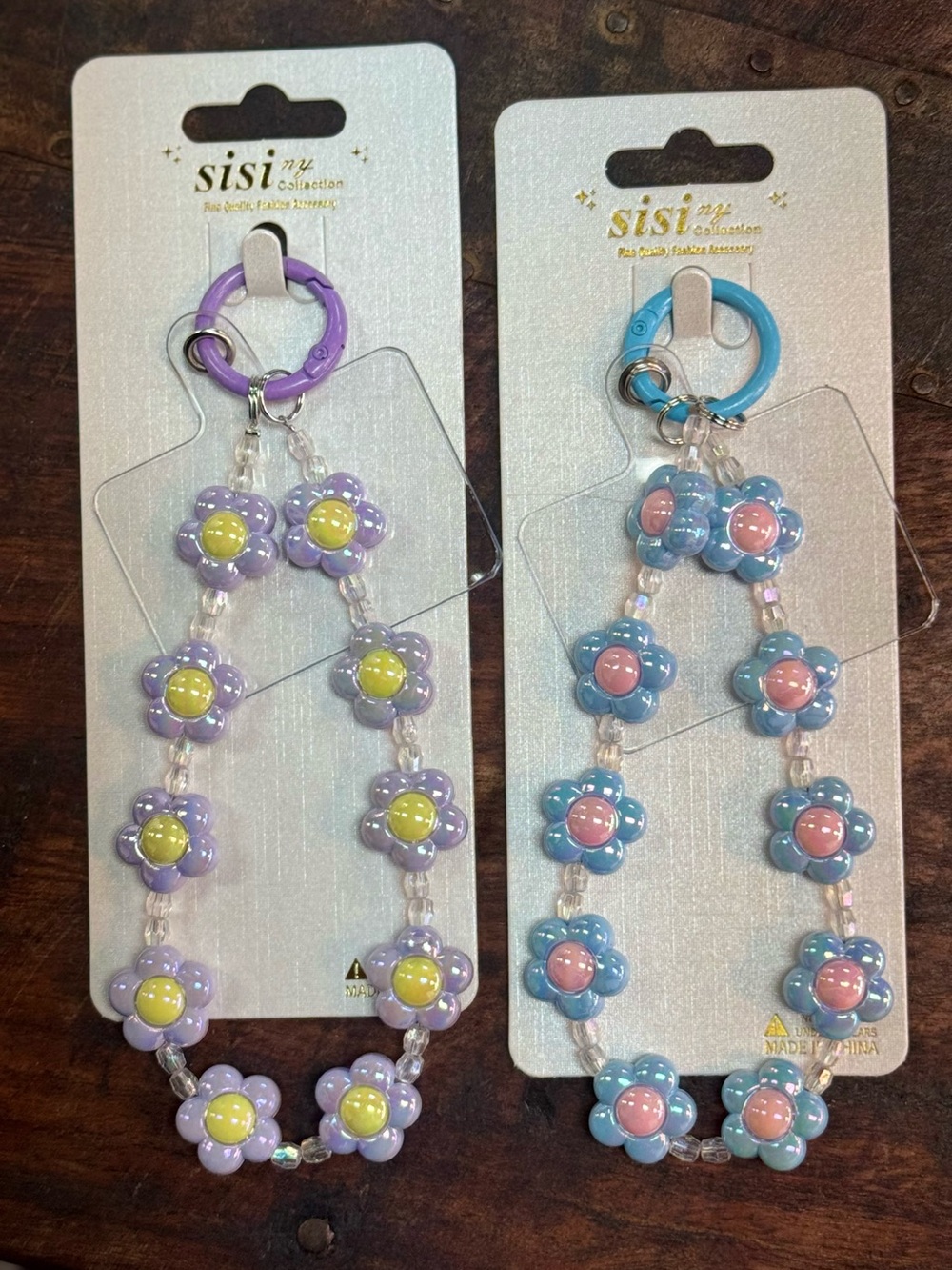 sisi‎ Floral Bead Phone/Keychain Strap Purse Charm